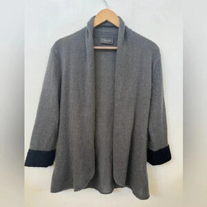 Wooden Ships Paola Buendia Sz S/M Anthropologie Gray OpenCardigan Boho Lagenlook